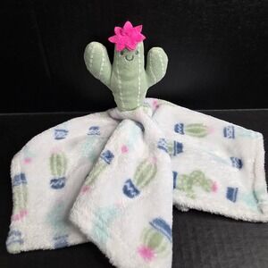 Hudson Baby Cactus Plush Security Blanket Lovey 16505 Green Pink White